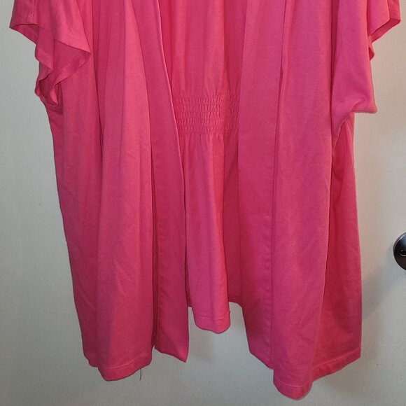 Lane Bryant Fun & Flirty Hot Pink Bathing Suit Cover Up Womens Plus 18/20 NWOT - Picture 2 of 2